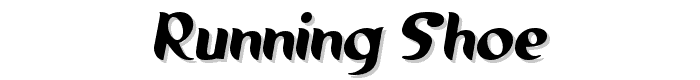 Running shoe font